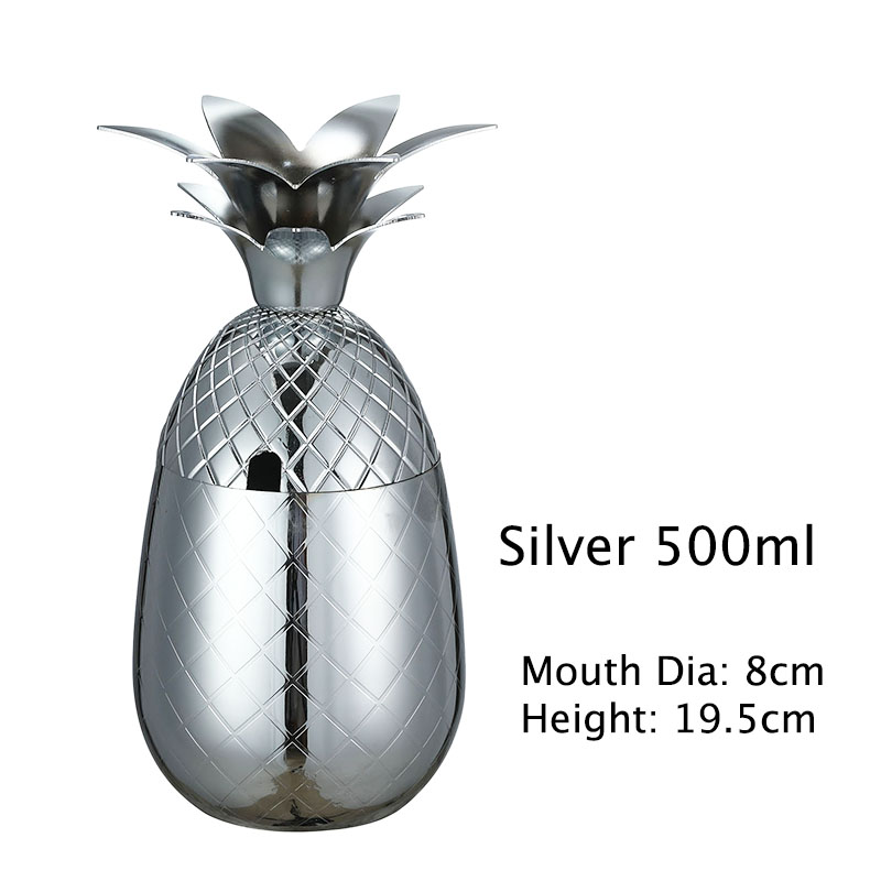 Copper Cocktail Mug - 파인애플 텀블러/머그 모스크바 뮬 머그 (실버,