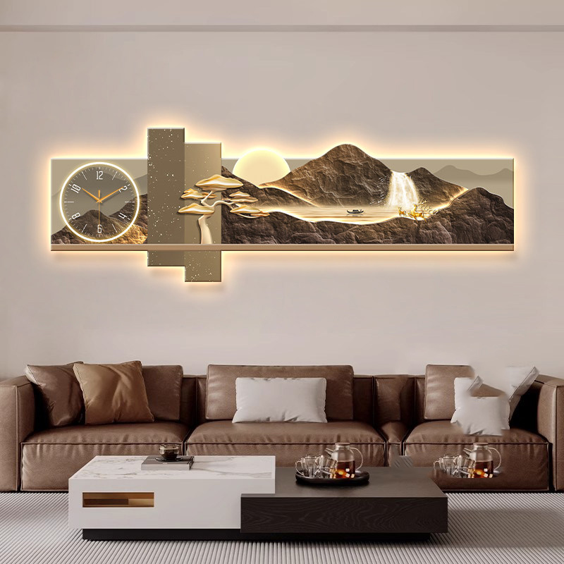 Luxury Lifestyle Aesthetics - 대형 아트 벽화 고급 모던 시계