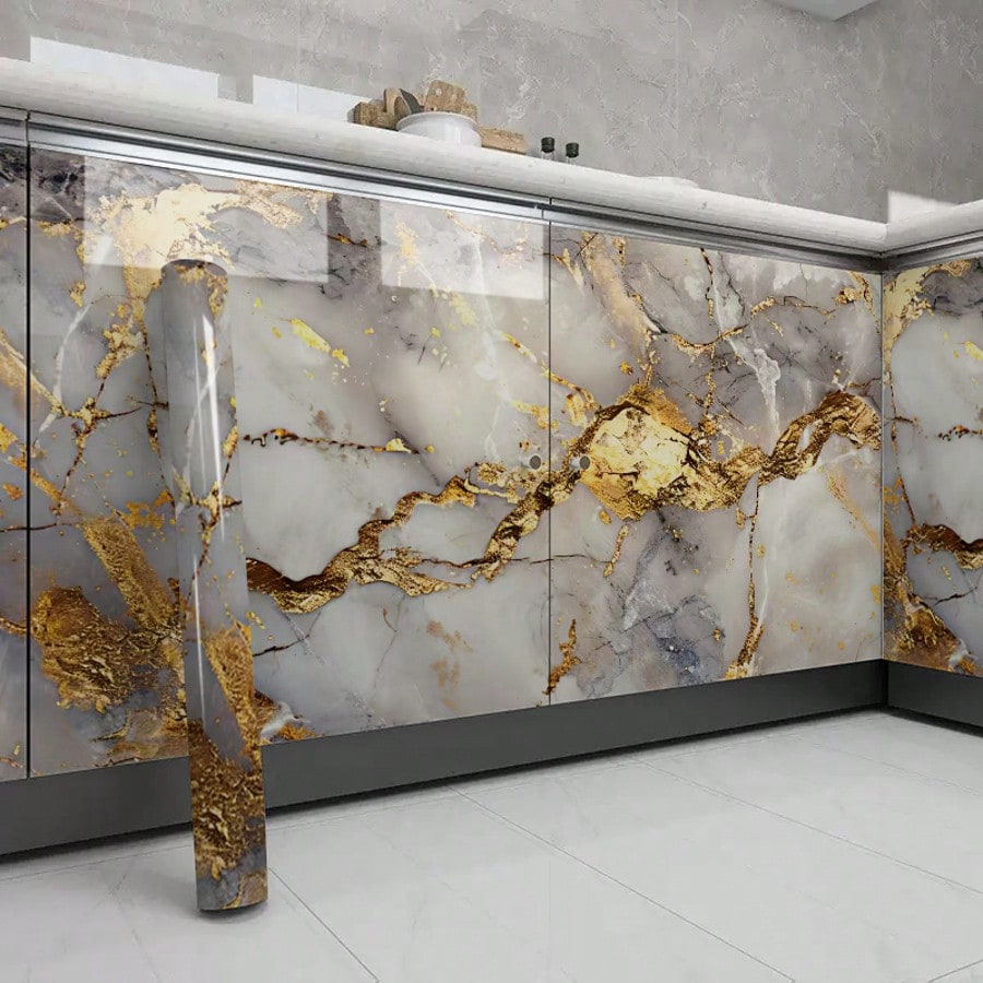 Luxury Lifestyle Wallpaper - 1롤 방수 대리석 무늬 벽지, 자가