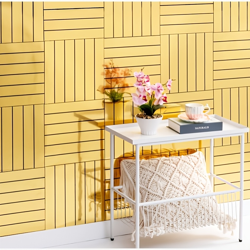 10pcs 스트라이프 그리드 자체 접착 벽지, 두꺼운  - Luxury Lifestyle Wallpaper 리뷰 및 가격